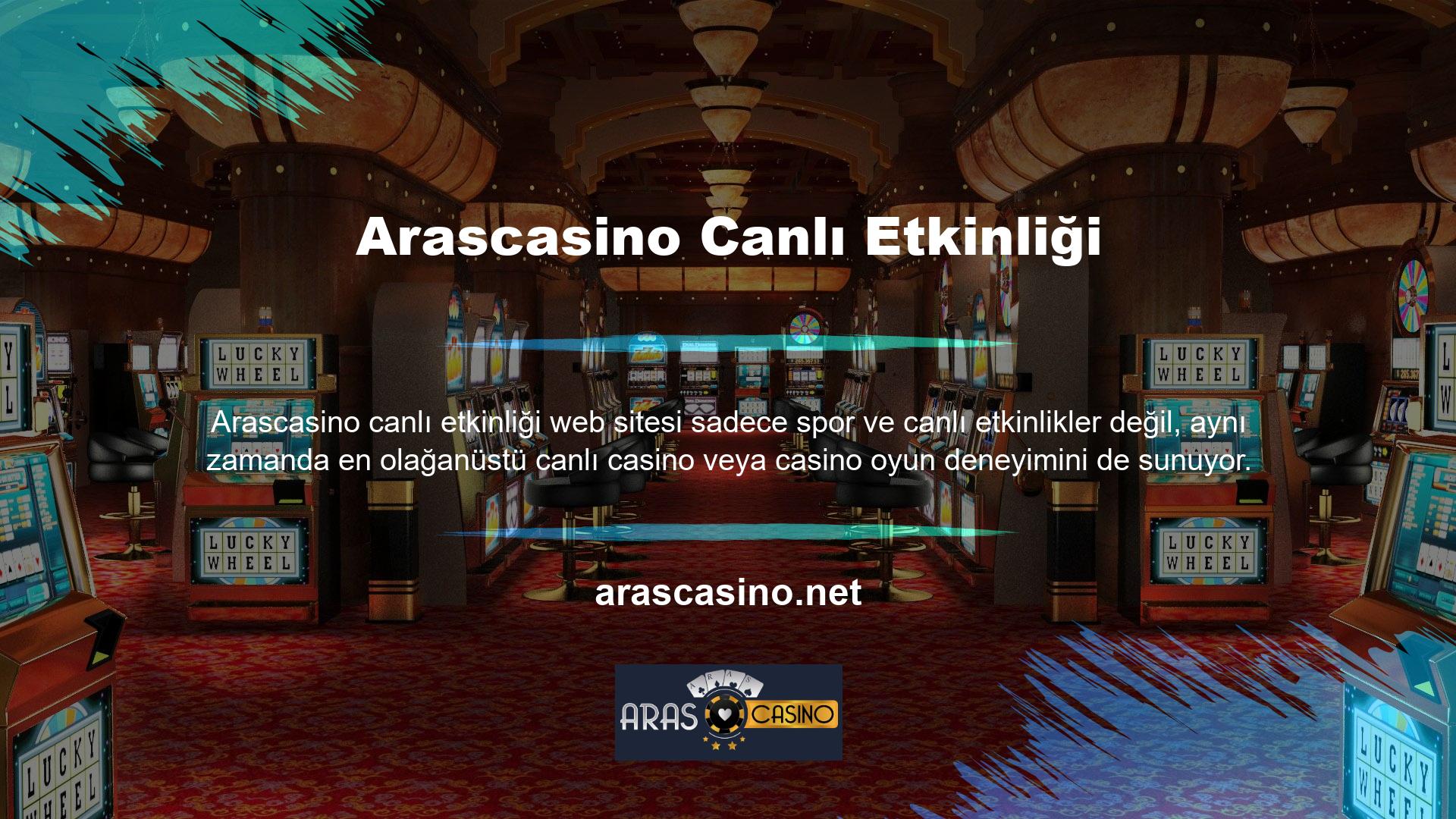 Kullanıcılarına mümkün olan en iyi deneyimi sunmak için sürekli çaba gösteren Arascasino web sitesine katılın